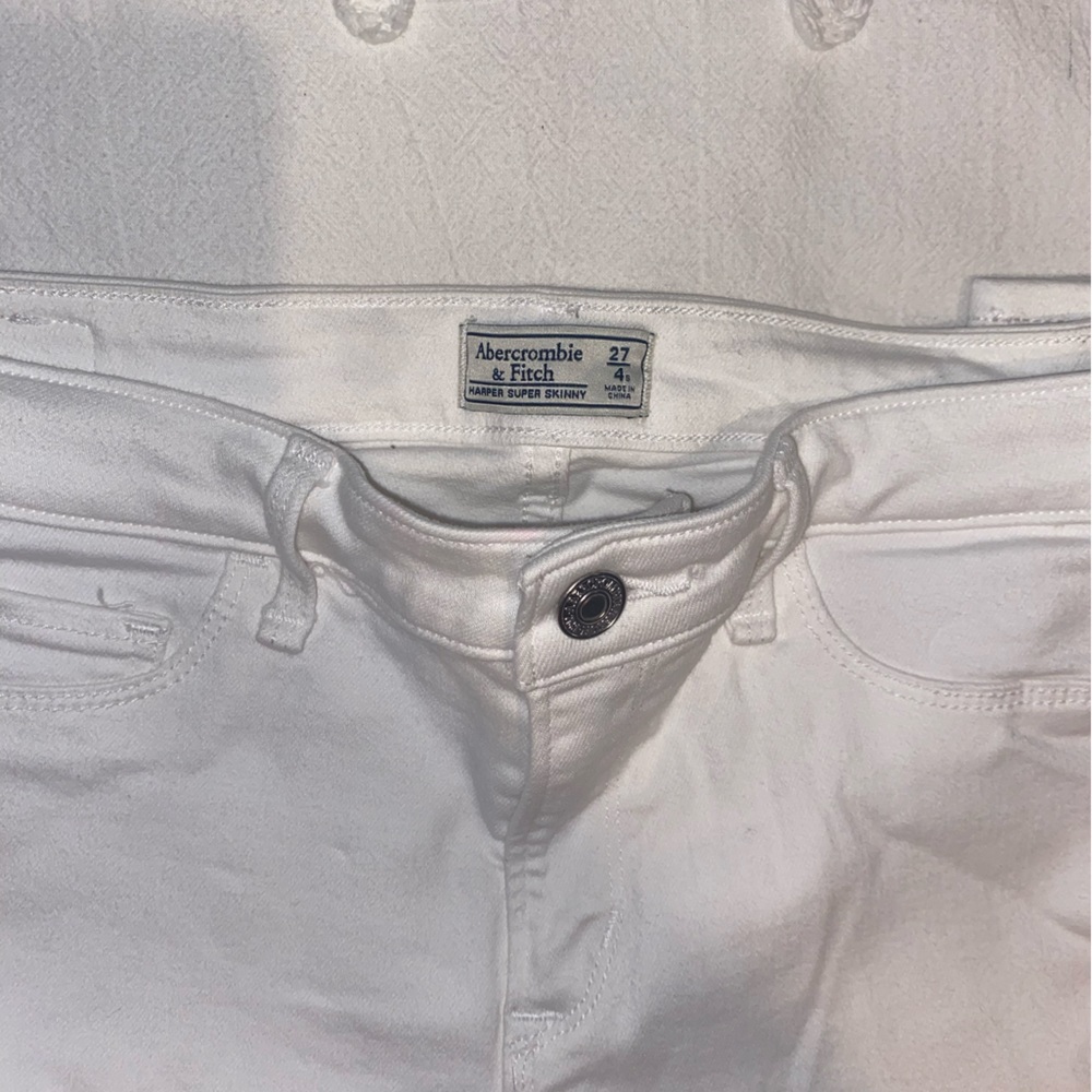 Abercrombie White skinny jeans